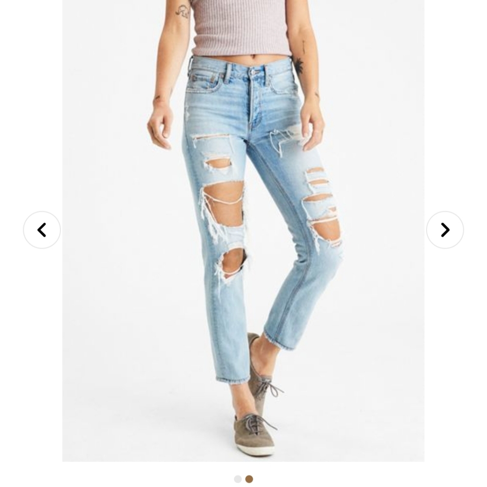 American eagle vintage hi rise distressed jean